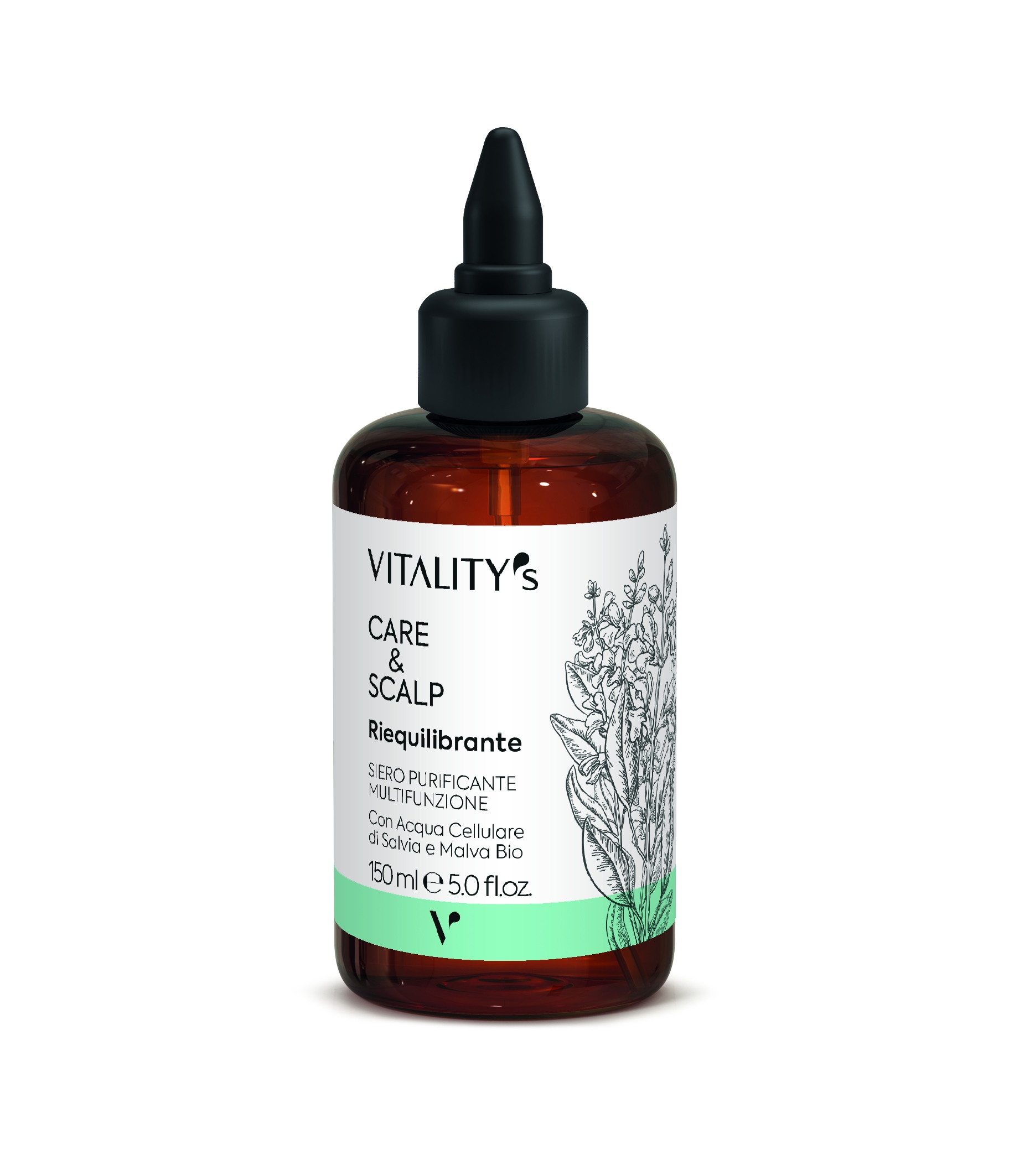 VITALITY'S CARE&SCALP RIEQUILIBRANTE SIERO PURIFICANTE MULTIFUNZIONE MULTIFUNKCYJNE SERUM OCZYSZCZAJĄCE 150ML